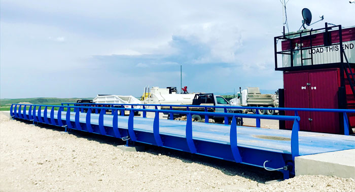 Heavy-duty truck scale installation in Montana
